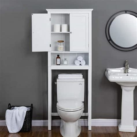 Bathroom Shelves over Toilet White – Everything Bathroom