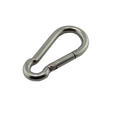 10pcs Stainless Steel Snap Hook Spring Carabiner DIN5299C snap hooks-in Marine Hardware from ...