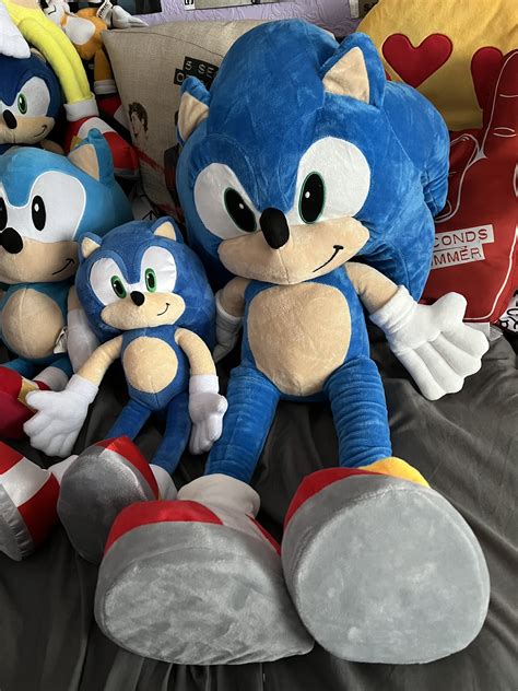 I received this giant Sonic plush today and he's almost the same height ...