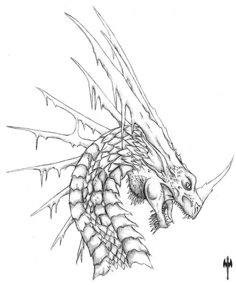 Ice Dragon Drawing at GetDrawings | Free download