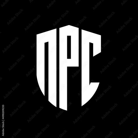 NPC letter logo design. NPC modern letter logo with black background. NPC creative letter logo ...