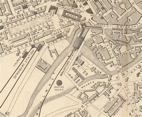 Rare Old Map of Leeds in 1851 by John Rapkin – The Unique Maps Co.