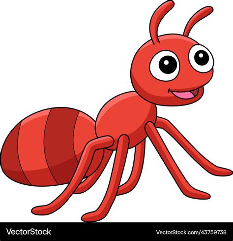 Ant animal cartoon colored clipart Royalty Free Vector Image