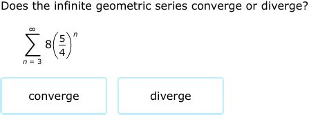 IXL - Convergent and divergent geometric series (Precalculus practice)