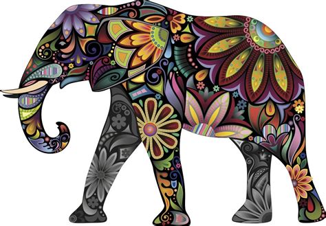 Beauty | Elefantes pintados, Pinturas de elefantes, Elefante colorido