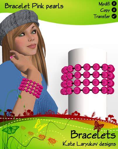 Second Life Marketplace - [K's K] Bracelet Pink pearls