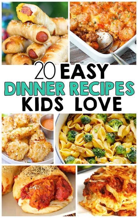 20 Easy Dinner Recipes That Kids Love | Easy meals for kids, Meals kids love, Meals