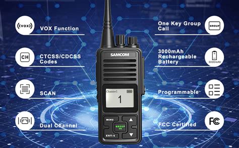 Amazon.com: SAMCOM Two-Way Radios Long Range, Walkie-talkie for Adults ...