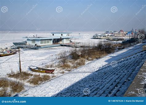 Winter Scene of the Frozen Songhua River Stock Photo - Image of festival, river: 148787534