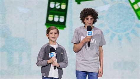 Jacob Tremblay and Nathaniel Newman speak together onstage at WE Day Seattle - YouTube