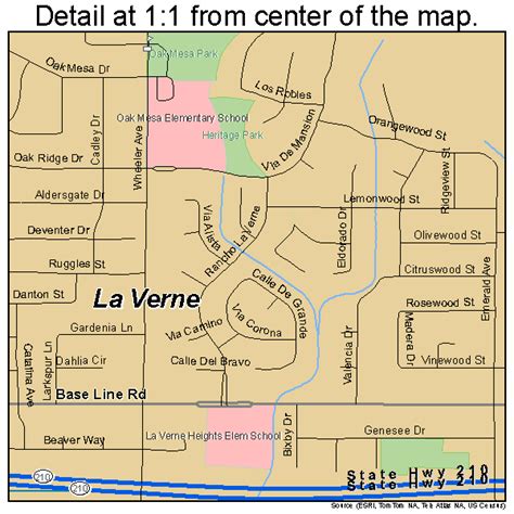 La Verne California Street Map 0640830