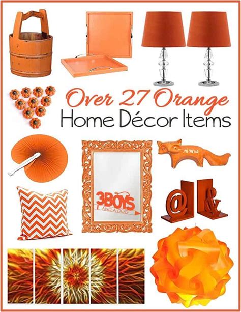 Orange Home Decor Accent Pieces