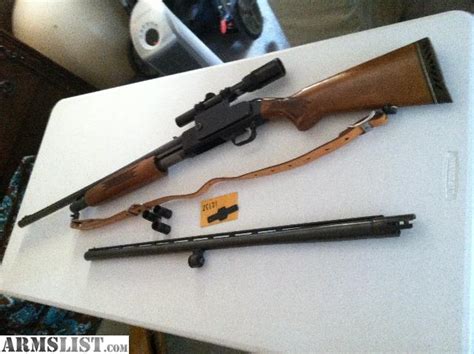 ARMSLIST - For Sale: Mossberg 500 two barrels,choke tubes, and scope.