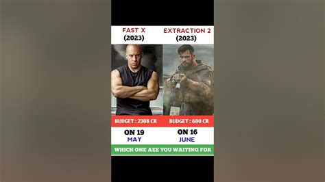 FAST X Vs Extraction 2 Movie Comparison || Release Date #shorts #fastx #extraction #vindiesel ...