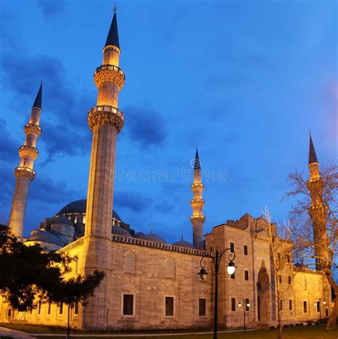 Suleymaniye Mosque Night View Stock Image - Image of architecture, camii: 31151067