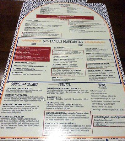 Margaritas Menu Nutrition Facts | Besto Blog