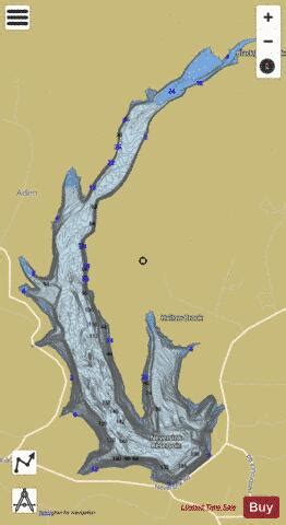 Neversink Reservoir Fishing Map | Nautical Charts App