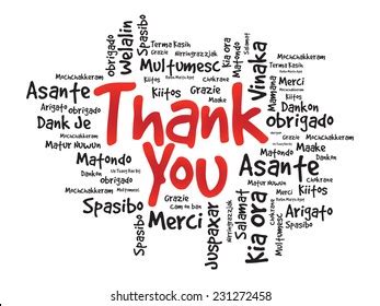 Thank You Word Cloud Different Languages Stock Illustration 350705456 ...