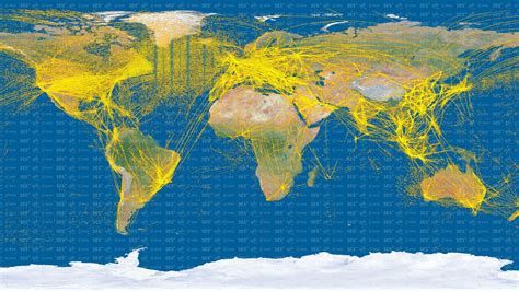 ESA - Proba-V maps world air traffic from space