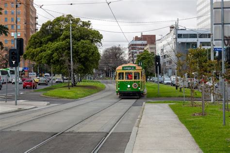 The Old Tram Circulating in the Center of Melbourne, Public Transport ...