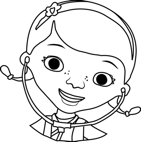 Happy Doc McStuffins Coloring Page - Free Printable Coloring Pages for Kids