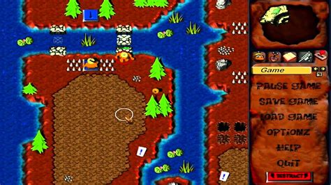 Gruntz (1999) Walkthrough - Stage 1 (THE GiANT RoCK) & Stage 2 (HoLY SHoVELZ!) - YouTube