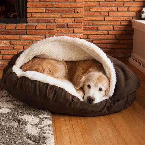 Dog Cave Bed Pet House Mat Soft Kennel Dogs House Cave dog nest Washable Nest Dog Home Pad Warm ...