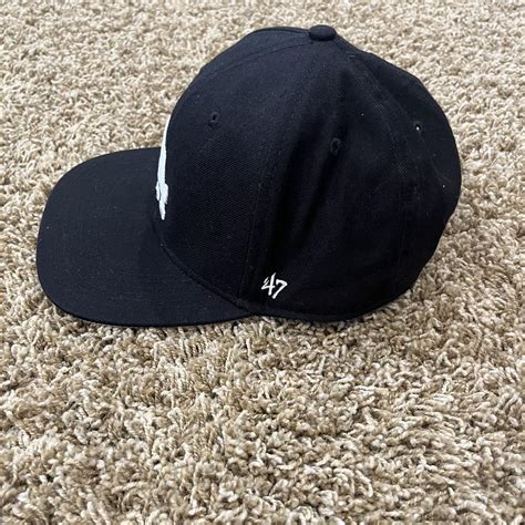 LA Dodgers Hat - Black - ‘47 Brand - Fitted - Depop