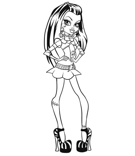 Frankiestein - Monster High Coloring Pages for Kids