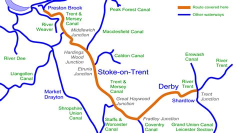 Trent & Mersey Canal Map – Waterway Routes