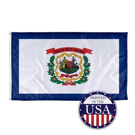 West Virginia State Flag - 3ft x 5ft Knitted Polyester, State Flag Collection, Made in The USA ...