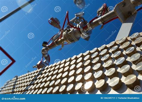 Fragments of Gas Processing Equipment. Stock Image - Image of piping, pollution: 106249711