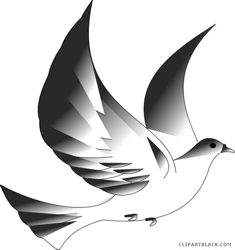 Dove Animal Free Black White Clipart Images Clipartblack - Clip Art - Png Download - Full Size ...