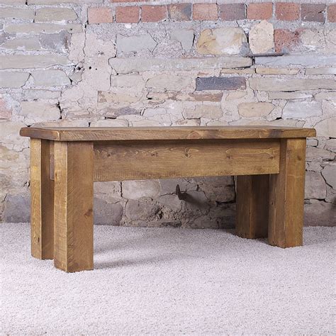 Solid Wood Dining Bench By H&F | notonthehighstreet.com