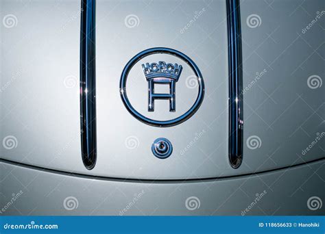 Horch Logo / Brand Name on Oldtimer Car Trunk Closeup Editorial Stock ...