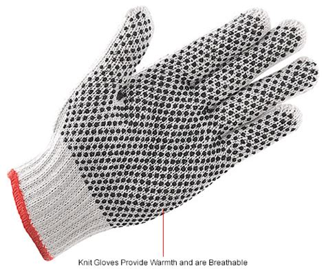 Global Industrial™ PVC Dot Knit Gloves, Double-Sided, Black, Small, 1-Dozen