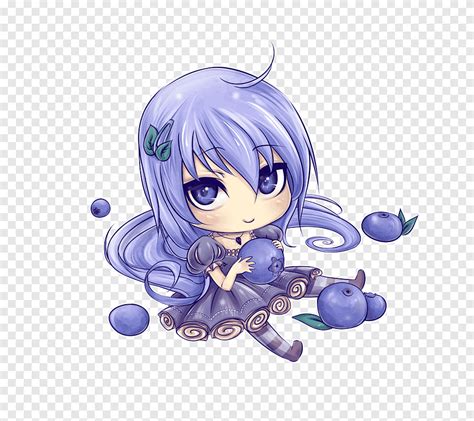 Descarga gratis | Blueberry chibi anime arte, blueberry, púrpura, azul png | PNGEgg