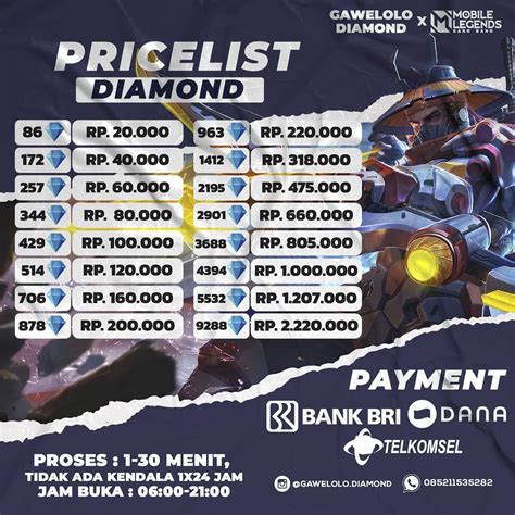 GAWELOLO STORE on Instagram: “Update terbaru untuk harga Diamond Mobile Legends” | Instagram