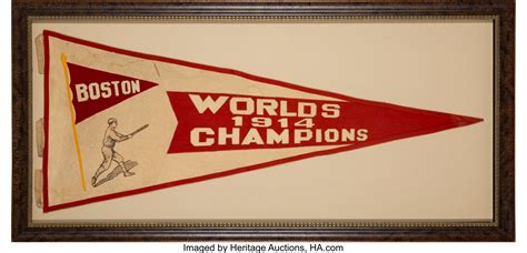 Enormous 1914 Boston Braves World's Champions Pennant. ... Baseball | Lot #80251 | Heritage Auctions