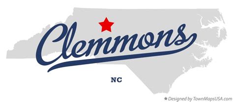 Map of Clemmons, NC, North Carolina