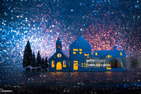 Small Town At Night High-Res Stock Photo - Getty Images