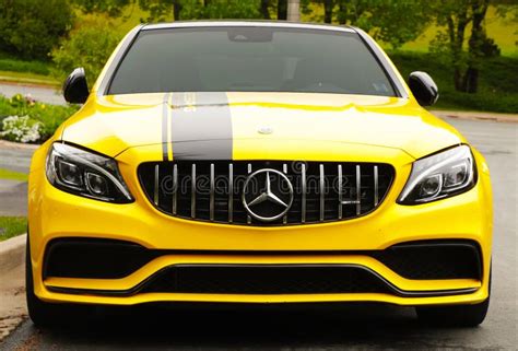 Mercedes-Benz AMG GT Yellow. Editorial Image - Image of blue, amazing: 186151180