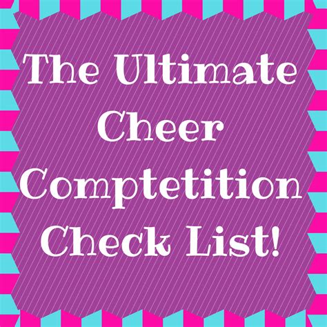 twenty oddball: My Cheer Competition Check-List (Everything but the Kitchen Sink) | Competitive ...