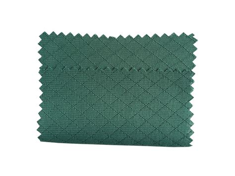 Dark Green 135 GSM Anti Static Fabric ESD Knitted Polyester 6mm Diamond Pattern