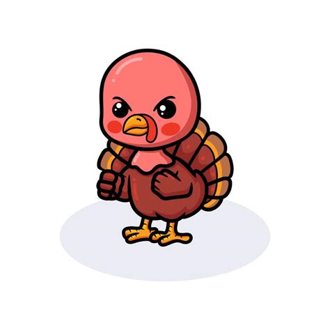 Cute angry baby turkey cartoon 10382177 Vector Art at Vecteezy