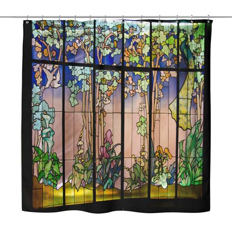 Stained Glass Garden Window Shower Curtain Stained Glass Art, Glass ...