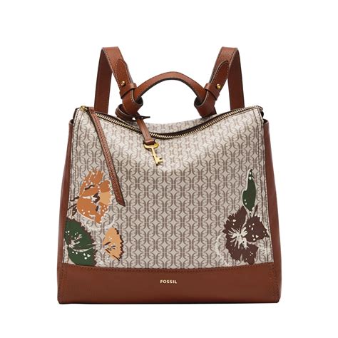 Fossil Elina Small Convertible Backpack in Brown | Lyst