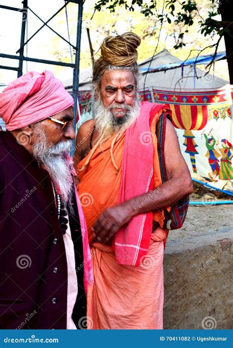 Hindu Sadhus with Dreadlocks and Saffron Clothing at Simhasth Maha ...