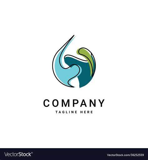 Creative water logo design symbol Royalty Free Vector Image