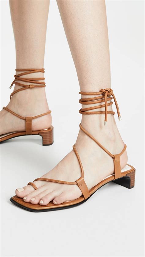 These Are the 15 Best Sandals for Narrow Feet | Who What Wear Tie Sandals, Sandals Outfit ...